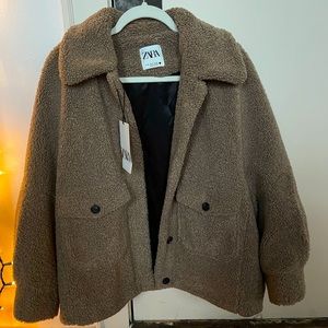 Zara oversized Sherpa coat
